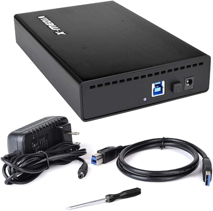 X-MEDIA XM-EN3251U3-BK 3.5-Inch USB 3.0 SATA Aluminum Hard Disk Drive HDD External Enclosure Case, Support 2.5/3.5-Inch SATA / SSD Hard Disk Drive