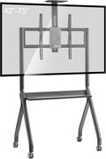 Smart Board Stand with Camera Tray Fits 42"-75" Screens, Interactive Whiteboard Stand with 360° Rotating Wheels Holds 300LBS, Height Adjustable,Mobile Stand for Home, Office & Classroom