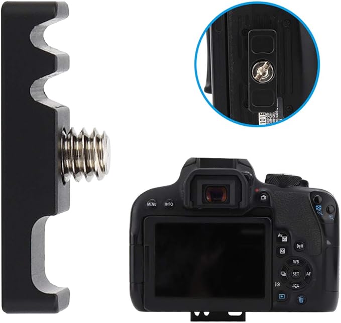 Camera Cage Cable Clamp, CNC Integrated Mounting Clamp, 1/4" Universal Portable Cage Fitting Wire Clip for Camera Data Cable Management