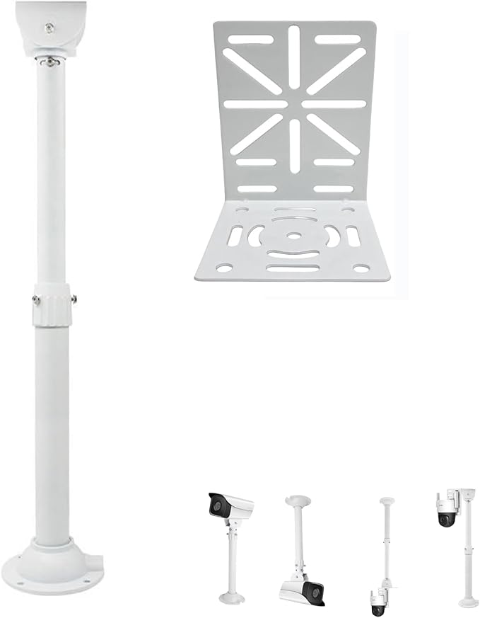 L-Shape Dome Camera Bracket, Wall Ceiling Mount for Security Dome Cameras, Wall Mount (L-DGNP+38-59)