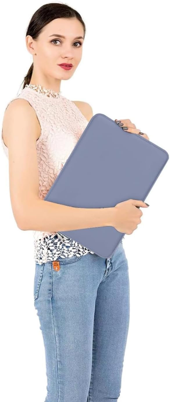 MOSISO Laptop Case 13.3 inch, 13-13.3 inch Laptop Sleeve Bag Compatible with MacBook Air/Pro 13 / Pro 14, HP Dell ASUS Lenovo Notebook, Neoprene Computer Sleeve Bag with Small Case, Lavender Gray