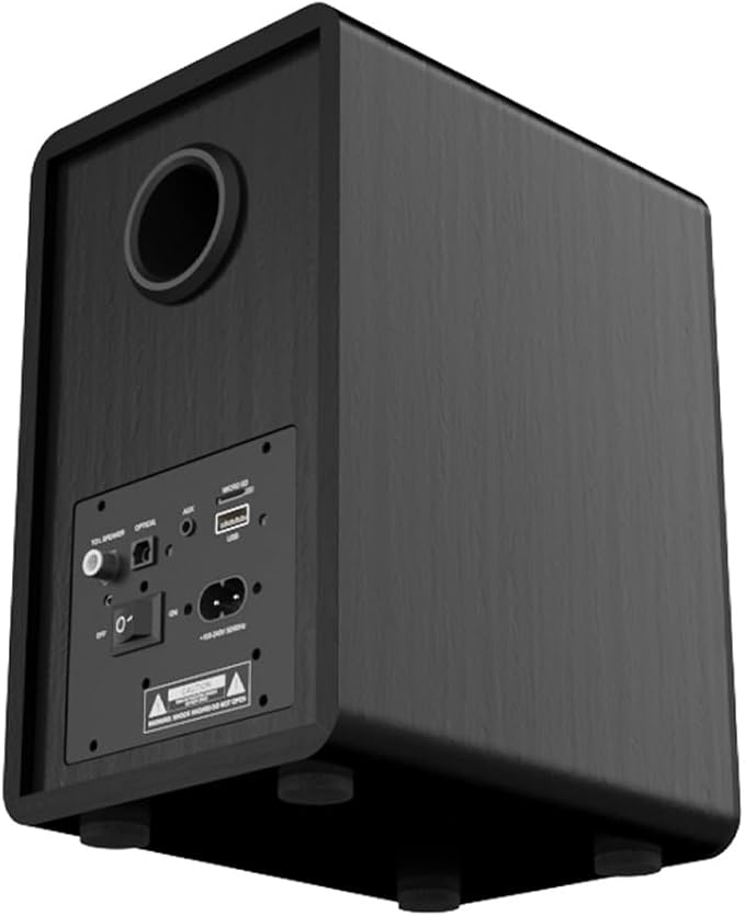Majority Powered Bluetooth Bookshelf Speakers | Studio Monitors Speaker Set | 2.0 Home Studio Lecturers for PC & Turntables | Bluetooth Powered with RCA, Optical, USB & AUX Playback D40X