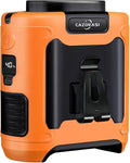 CAZOKASI Personal Fan 10000mAh Waist Clip Portable Rechargeable Wearable Hand Free, 6-40hours Wearable Cooler for Traveling Working Outdoor Office (10000mAh / Orange)