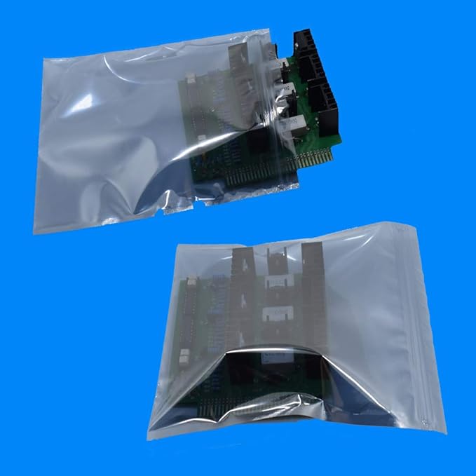 100pcs 5.9x7.87in/15x20cm Anti Static Bags,Premium ESD bags Resealable for 3.5'' SSD HDD with 100pcs Labels, Anti-static Bags for Hand Drive or Varieties of Electronic Device
