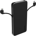 Mophie Powerstation Plus 10,000mAh Power Bank - Has Integrated USB-C and Lightning Cables, Fast Charging for Smartphones, Tablets, and iPhones