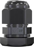 MGI SpeedWare 3/8" NPT Strain Relief Nylon Cord Grip Cable Glands, Black Plastic Grommet 5-Pack