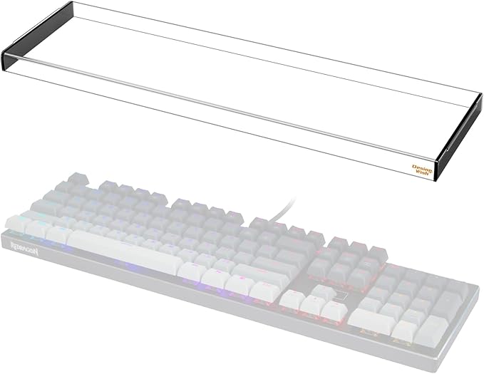 Redragon K556 Desing Wish Keyboard Cover, Water Resistant Half-Covered Acrylic Dust Cover Anti-Cat Lid