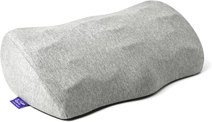 C CUSHION LAB Ergonomic Foot Rest for Under Desk - Patented Massage Ridge Design Memory Foam Foot Stool Pillow for Work, Home, Gaming, Computer, Office Chair - Footrest for Back & Hip Pain Relief