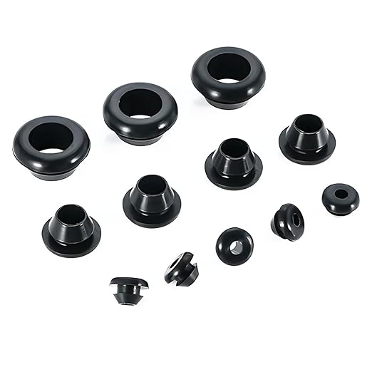 Qrity 20 PCS Rubber Grommets Cable Railing, Car Grommet, Cable Railing Protective Sleeves for Metal Posts, ID 10mm Mount Dia 12mm