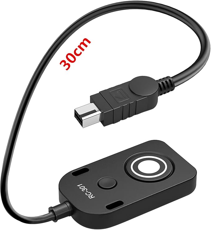 for NK Remote Cable RC301-DC2 Small Shutter Release Remote controlDF,Z5.Z6.Z6II,Z7,Z7II,D7100,D7200,D750,D600,D610,D90 D5600,D5300,D3300 Short Button (RC301-DC2 NK 11.8in/30cm)