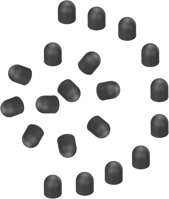 MECCANIXITY 60Pcs Replacement Stylus Pen Tips 6.5mm Conductive Capacitive Touch Screen Pens Tips Silicone Rubber, Black