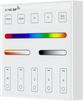 BTF-LIGHTING WR01RF Wireless 2.4G RF 4 Zones RGB RGBW RGBCCT Wall Mounted Smart Panel Remote Powered by 2XAAA Batteries 3V Work with DR03W DR04W WB5 LM052 C03RF C04RF C05RF C03W C04W C05W Controller