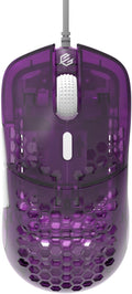 G-Wolves Hati HTM/HT-M Medium 56g Ultra Lightweight Honeycomb Wired Gaming Mouse, PixArt 3389 Sensor 16000 DPI, 6 Programmable Buttons, Low Latency, for PC/Mac (Violet)