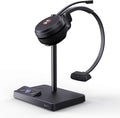 Yealink WH62 DECT Mono Teams Wireless Headset, 525 ft Range Work Headphone with 2X Noise Canceling Mic for IP Phone and Computer, Single Ear Headset with Call Control, Ringer,13H Talk Time