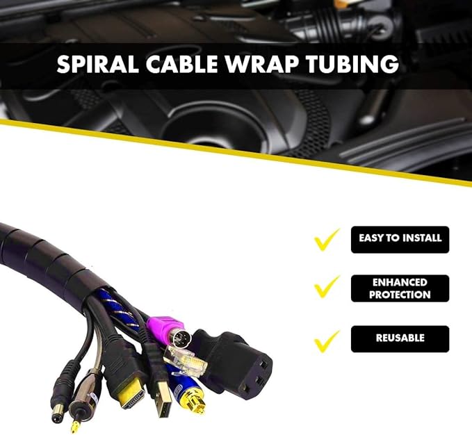 Kable Kontrol Vortex Spiral Cable Wrap - 1/2” Inch 100’ Feet Long - Hose Protector Flexible Polyethylene Wire Conduit Tubing Cable Sleeve Cord Cover to Organize Wires – Natural