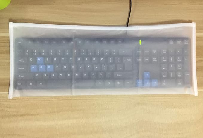 Keyboard Dust Cover, Universal PC Computer Desktop Keyboard Skin Protector Cover by SZBRO (20W x2H x9D)