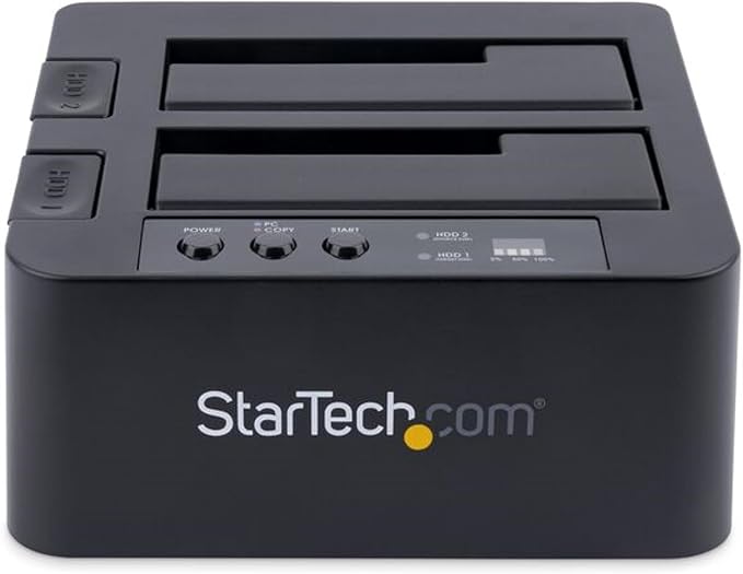 StarTech.com Dual-Bay USB 3.0 to SATA and IDE Hard Drive Docking Station, USB Hard Drive Dock, External 2.5/3.5" SATA III/IDE, SSD/HDD Docking Station, Hot-Swap Drive Bays, Top-Loading (UNIDOCKU33)