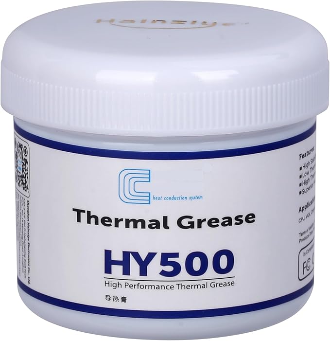 HY500-100g CPU Thermal Heatsink Grease Paste Compound Thermal Conductivity: >1.93W/m-k Carbon Based High Performance for CPU PC GPU PS5-100 Grams …