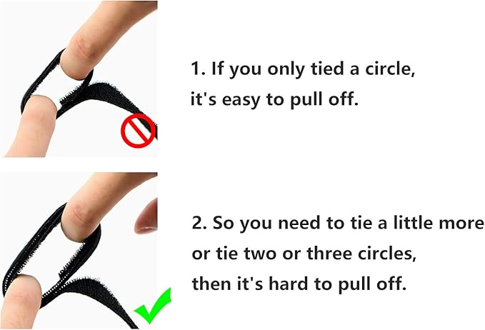 Reusable Fastening Tape Cable Ties 3/4 Inch Double Side Hook Roll (10 Yard, Black)