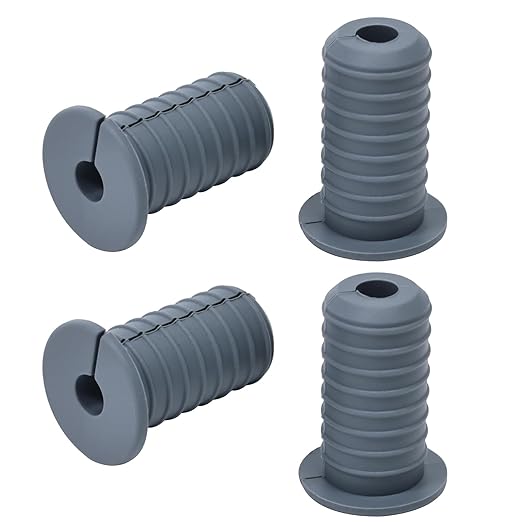 4pc Starlink Cable Grommet 3/4" Silicone Anti-Slip Wall Hole Pass Through Split Cable Bushings for TV Wire Ethernet Cord, Starlink Cable Routing Kit Accessories,38mm/1.5"Ht, Grey