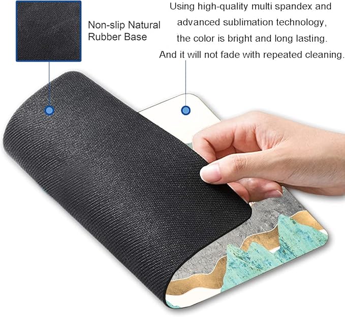 Mouse Pad, Abstract Mountain Mouse Pad, Washable Square Cloth Mousepad for Gaming Office Laptop, Non-Slip Rubber Cute Computer Mouse Pads for Wireless Mouse, Personalized Mouse Pads for Desk