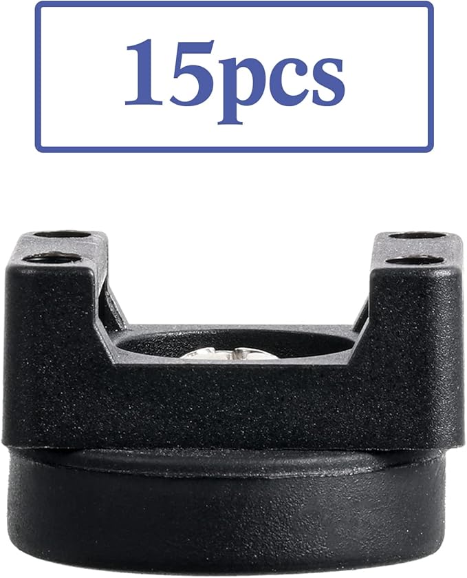 Yookeer 15 Pcs Magnetic Zip Tie Mount Base Black Magnetic Cable Clips Wire Holder Multipurpose Cable Ties Management Base Electrical Supplies for Wire (22 mm)