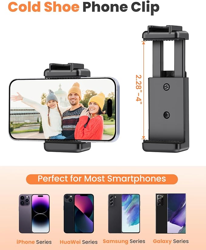 Victiv 71" Phone Tripod, Camera Stand Tripod with Remote and Phone Holder, Sturdy & Stable, Height Adjustable Selfie Stick Mode, Perfect for Selfies Video Recording/Cooking/Vlog/Photo