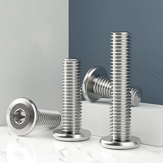 3/16-24 x 1/2" (50 Pack) Flat Head Hex Socket Cap Screws Bolts, 304 Stainless Steel 18-8, Hex Drive, Bright Finish, Fully Machine Thread