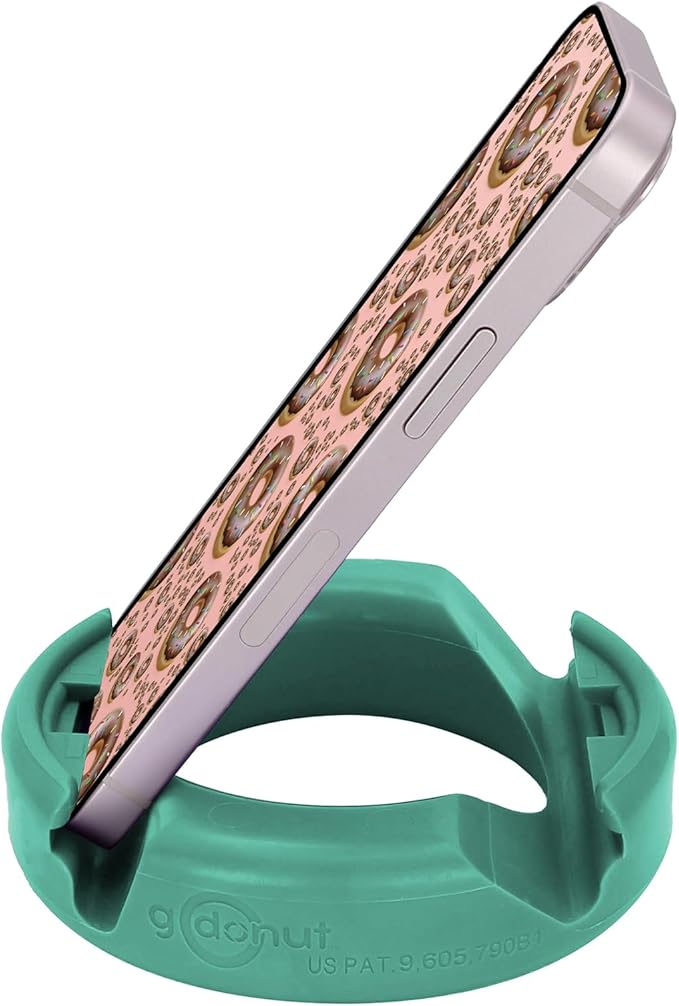 GoDonut – Phone Stand Original – Cell Phone Holder + Tablet Stand Desk Organizer – Compatible with Tablet, iPhone 16 15 14 Pro Max, Android & Most Smartphones - Hunter Green