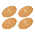 PATIKIL Desk Grommet 3-3/16", 4 Pcs Round Cable Grommet Cord Hole Cover with Adhesive Tape Flexible Table Wire Organizer for Office Home Table Countertop, Light Brown