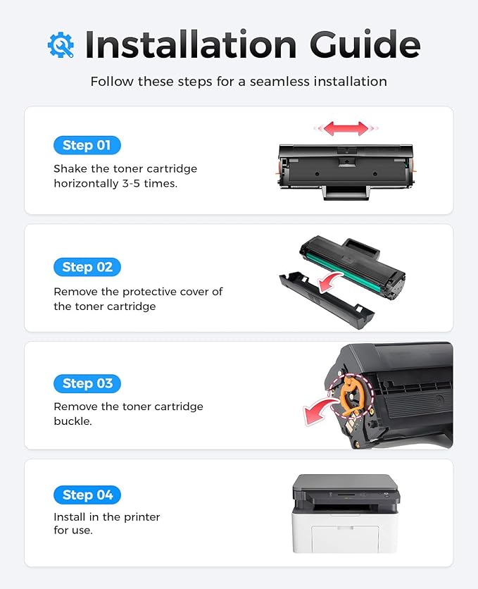 105A Black Toner Cartridge Combo Set 2-Pack with chip High Yield Replacement for HP 105A W1105A Toner Cartridges Compatible with HP Laser MFP 135a 135w 137fnw 107a 107w Printer Ink 135 137 107 Series