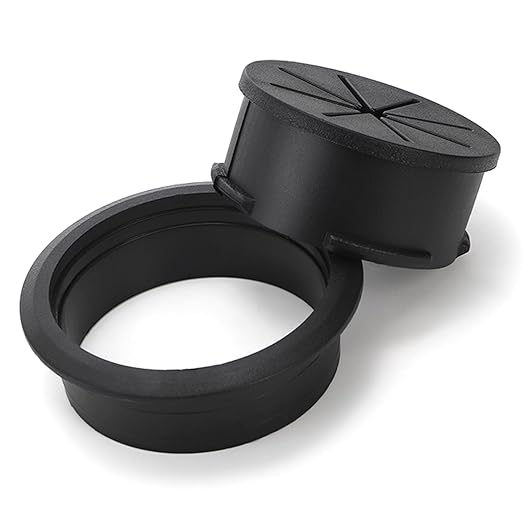 20 Pack Desk Grommets, 2 Inch Desk Cable Hole Cover with Built-in Hole Saw, Wire Cord Cable Grommet for Home Office, Black
