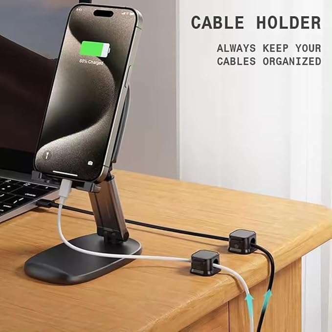 Generic 6 Pack Magnetic Cord Holder, Adhesive Wire Organizer, Under Desk Cable Clip Management, Cord Keeper Organizer for Office Home Desk Wall Nightstand (Black)
