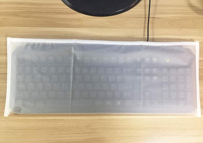Keyboard Dust Cover, Universal PC Computer Desktop Keyboard Skin Protector Cover by SZBRO (20W x2H x9D)