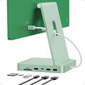 USB C HUB for iMac 24 inch 2021/2023/2024, USB Hub Adapter iMac Accessories for iMac M1/M3/M4 with USB C 10Gbps 3*USB A SD/TF, Docking Station Support Expand M.2 SSD (Not Included), Green