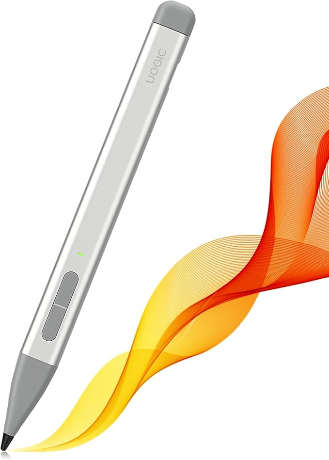 Uogic Slim Pen 2 for Surface, with 4096 Pressure, Erase & Right-Click, Palm Rejection for Surface Pro (4th/5th/6th/7th/7+/8th/9th/10th Gen), Surface Duo (1st/2nd Gen), Surface Book (1st/2nd/3rd Gen)