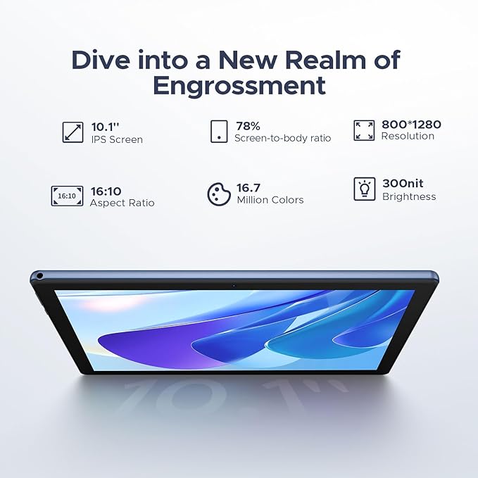 DOOGEE U10 10 inch Tablet with Keyboard, Android 15 Tablet 16GB+128GB/2TB Expand, 2.0GHz Quad Core Gaming Tablets,5060mAh,1280x800 IPS HD Touchscreen,WiFi 6,Dual Camera,BT5.0,Widevine L1,Purple