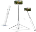 TELESIN 70" Phone Tripod Stand, Gravity-Activated Auto-Open Selfie Stick, Extendable Cell Phone Stand with Magnetic Bluetooth Remote, 360° Adjustable Travel Phone Tripod for iPhone/Android
