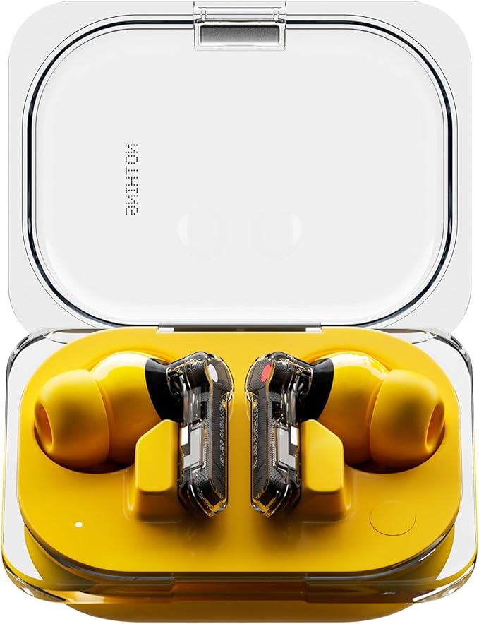 Nothing Ear (a) Wireless Earbuds, 45dB Hybrid Noise Cancelling Earbuds, Hi-Res Audio, Advanced Equaliser, Dual Connect, 6 Mics, 42.5H Playtime Ear Buds Wireless Bluetooth, Yellow