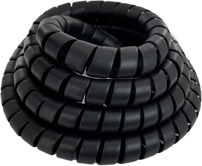 Spiral Wrap Hose Cable Protector - 1.58" OD x 12' Pre-Cut Lengths-Safe Hose Protector to Avoid Wear and Extend Life for Hydraulic Pneumatic Hoses