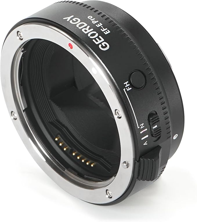 GEORDGY Lens Mount Adapter, EF-SE Pro for Canon EF/EF-S Lenses, Compatible with Sony E-Mount Series Cameras, Custom Assignable Functions to Focus Lock Button