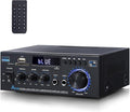 AK45 Stereo Receivers Amplifier Home Audio with Bluetooth, 300W, 2.0 Channel Power Amplifier for Home Stereo Syetem with RCA,SD,FM,USB, MIC in,Bluetooth Receiver for Karaoke,Studio