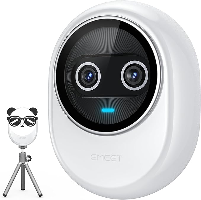 EMEET Piko+ Webcam 4K, World's 1st Dual-Camera AI-Powered 4K Webcam, 1/2.55'' Sony Sensor, 3 Mics&3 Sound Modes, Panda Magnetic Privacy Cover, USB C-C&C-A, Ideal for Livestreamers and Content Creators