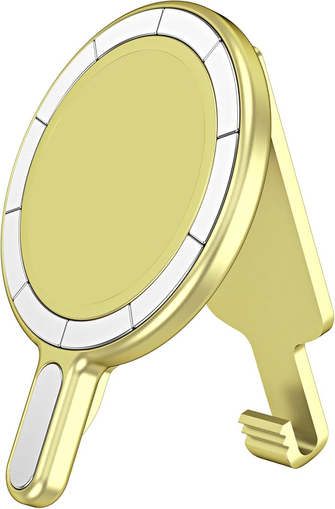BAISRKE Magnetic Belt Clip Phone Holder, Strong Magnetic Waist Clip Compatible with Phone Cases, Portable & Versatile Accessory for Travel & Outdoor Use (Gold)
