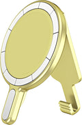 BAISRKE Magnetic Belt Clip Phone Holder, Strong Magnetic Waist Clip Compatible with Phone Cases, Portable & Versatile Accessory for Travel & Outdoor Use (Gold)