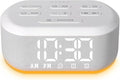 Brown Noise Machine Small Digital Alarm Clock Sound Machine for Bedrooms White Noise Machine Night Light Plug in Desk Clock with 30 Wake up Sounds Clock for Kids Heavy Sleepers Snooze 32 Levels Volume