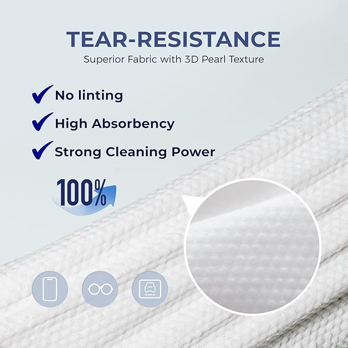 WELKIN 80 * 2 Electronics Cleaning Wipes - Non Toxic Screen Cleaner, Streak Free Touchscreen Cleaning for All Phones, Laptop, Computer, TV and Car，2 X Microfiber Cloth Included