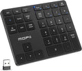 MOFII Bluetooth Number Pad for Laptop - Black Wireless Numeric Keypad 35 Keys USB-C Rechargeable Numpad, Accounting Portable Financial Data 10 Key for Laptop/PC/Desktop/Notebook/Surface Pro
