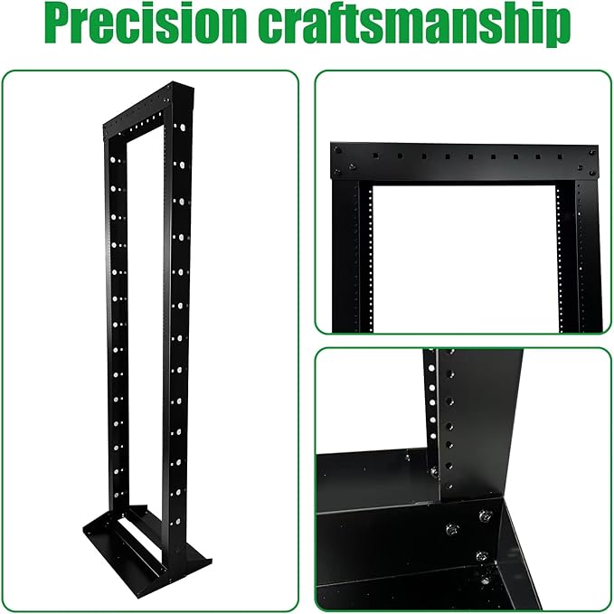 2 Post 42U Open Frame Server Rack 2-Post Server Rack Network Rack,No Tray Included,for 19 Inch Equipment, Networking Data & IT Devices,1300lbs Weight Capacity Rack(2P-LD-42U)