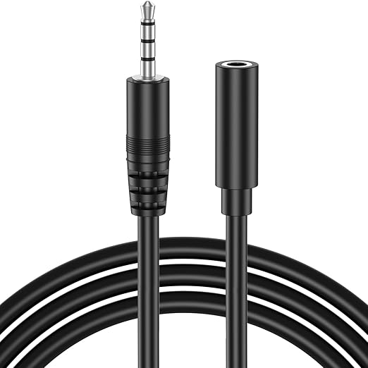 Amzpas Headphone Extension Cable, 4 Pole TRRS 3.5mm Extension Audio Cord Male to Female Stereo Audio Cable for Headset, iPhone, iPad, Smartphones, Tablets, Media Players and More (3.3ft)